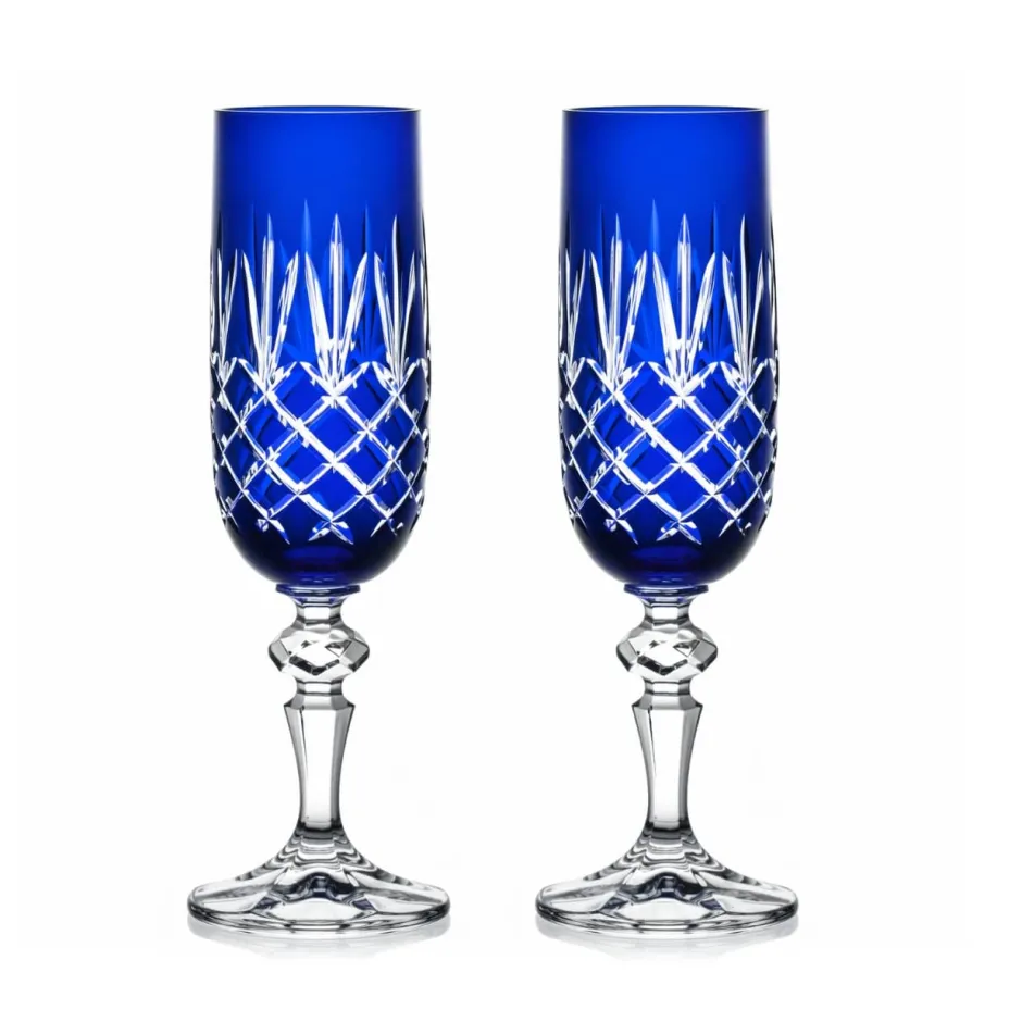 New 2 flûtes à champagne taille ananas Art De La Table|Verre À Pied