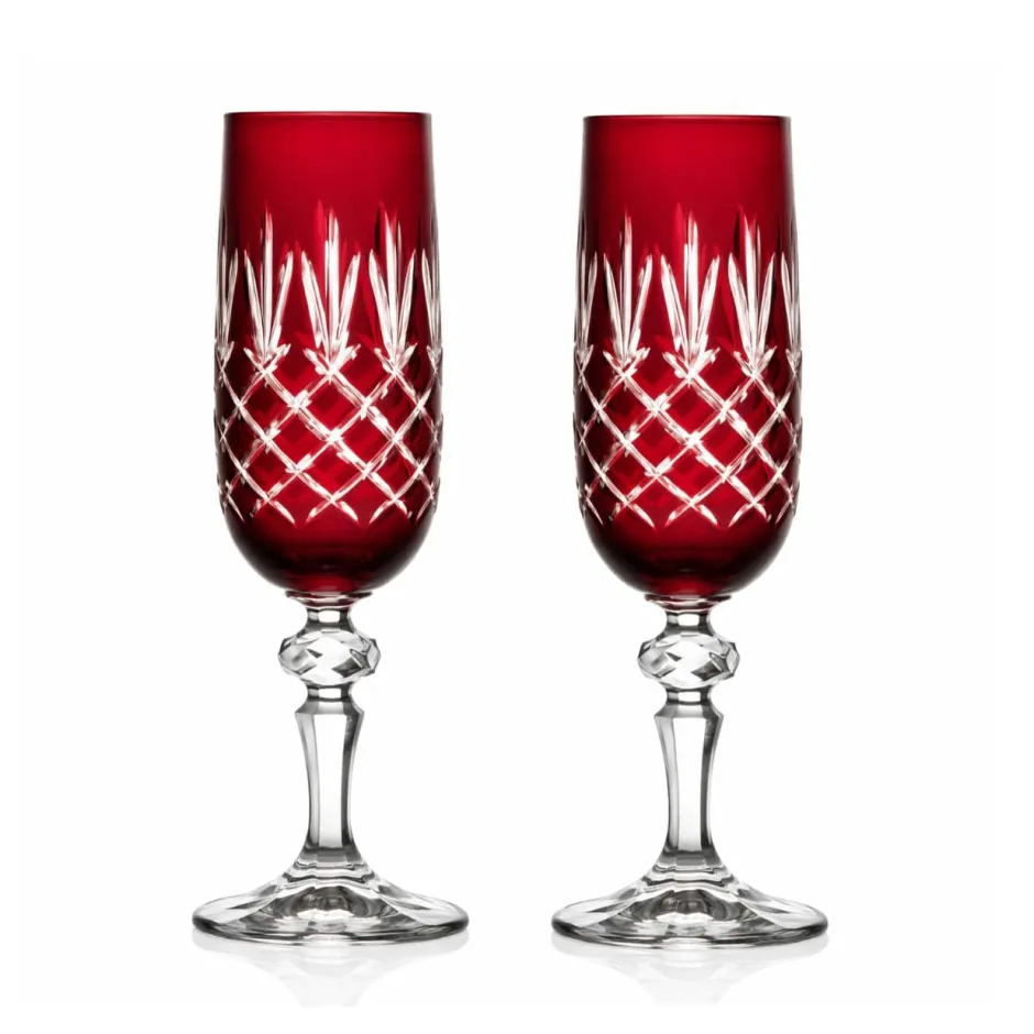 New 2 flûtes à champagne taille ananas Art De La Table|Verre À Pied