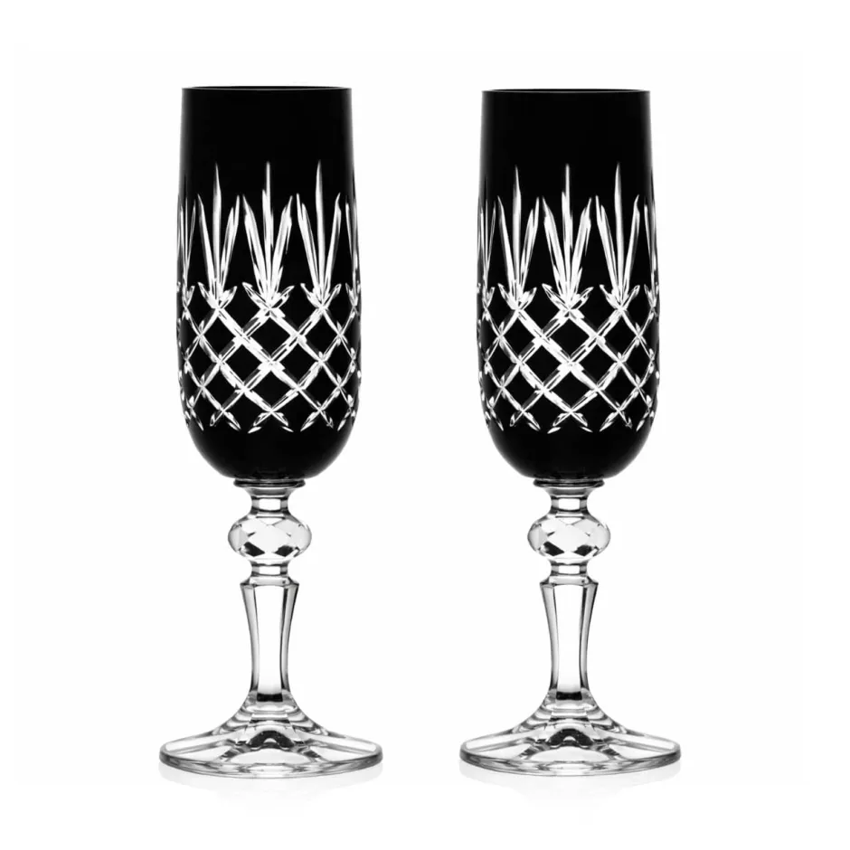 New 2 flûtes à champagne taille ananas Art De La Table|Verre À Pied