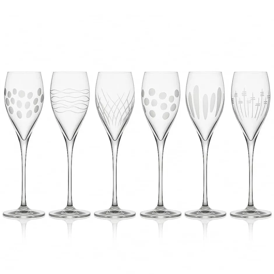 New 6 flûtes cristal artisanal prestige t.m Coffrets Verres Cristal|Art De La Table