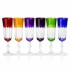 New 6 flûtes cristal couleur nicole Flûte Champagne|Verre Cristal