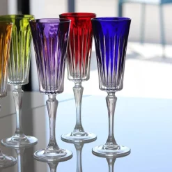 Hot 6 flûtes cristal timeless couleurs Art De La Table|Verre À Pied