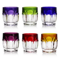 Online 6 gobelets cristal couleur nicole Coffrets Verres Cristal|Verre Cristal Couleur