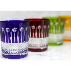 Discount 6 gobelets cristal couleur yvan Verre À Eau|Art De La Table