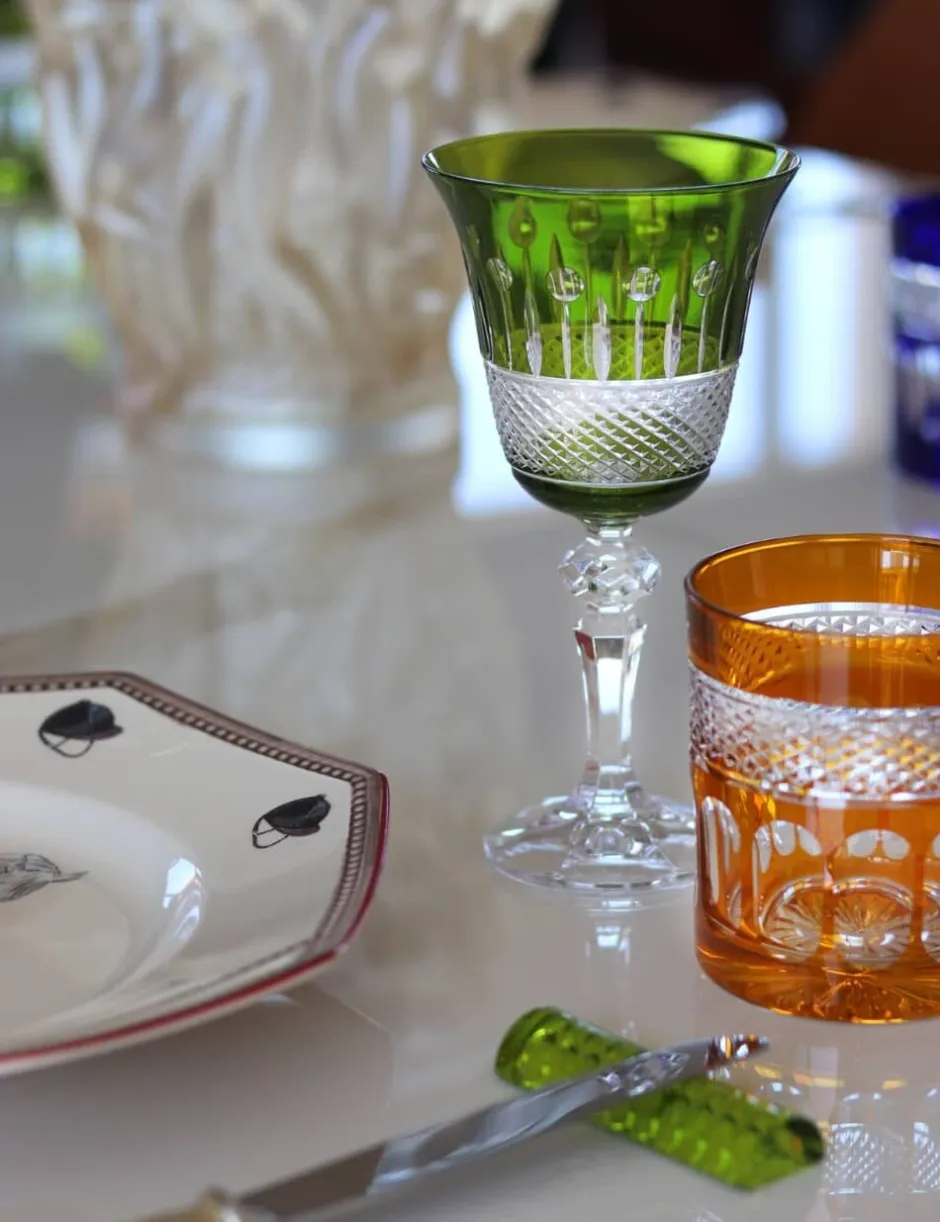 6 gobelets cristal couleur mireille Art De La Table|Verre À Whisky