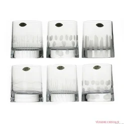 New 6 gobelets vérone verres whisky cristal Art De La Table|Verre À Whisky