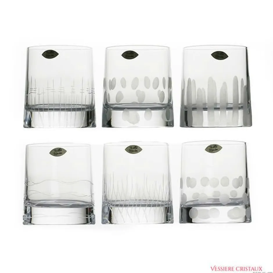 New 6 gobelets vérone verres whisky cristal Art De La Table|Verre À Whisky