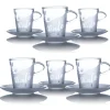 Clearance 6 mugs café cristal sans sous tasse Verre En Cristal Taillé|Verre Cristal