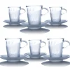 Discount 6 mugs thé cristal sans sous tasse Coffrets Verres Cristal|Verre Cristal