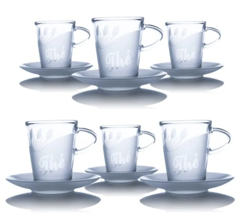 Discount 6 mugs thé cristal sans sous tasse Coffrets Verres Cristal|Verre Cristal