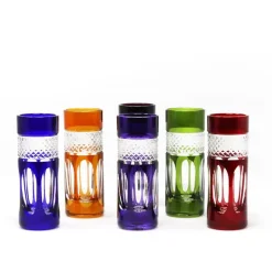Outlet 6 shooters cristal couleur mireille Coffrets Verres Cristal|Verre Cristal