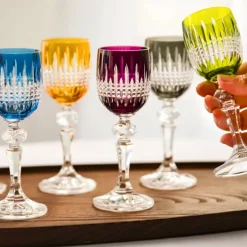 New 6 verres à liqueur couleur tradition Verre À Vin|Verre À Pied