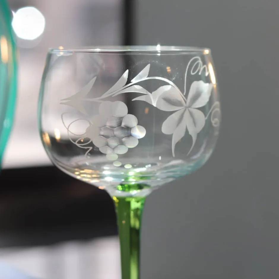 Outlet 6 verres alsace taillés cigogne Verre À Vin|Coffrets Verres Cristal