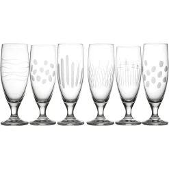 New 6 verres biere cristal imperial Verre À Bière|Art De La Table