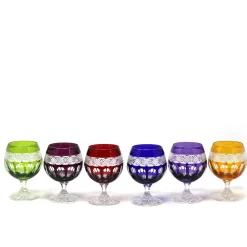 6 verres cognac cristal couleur mireille Art De La Table|Verre À Pied