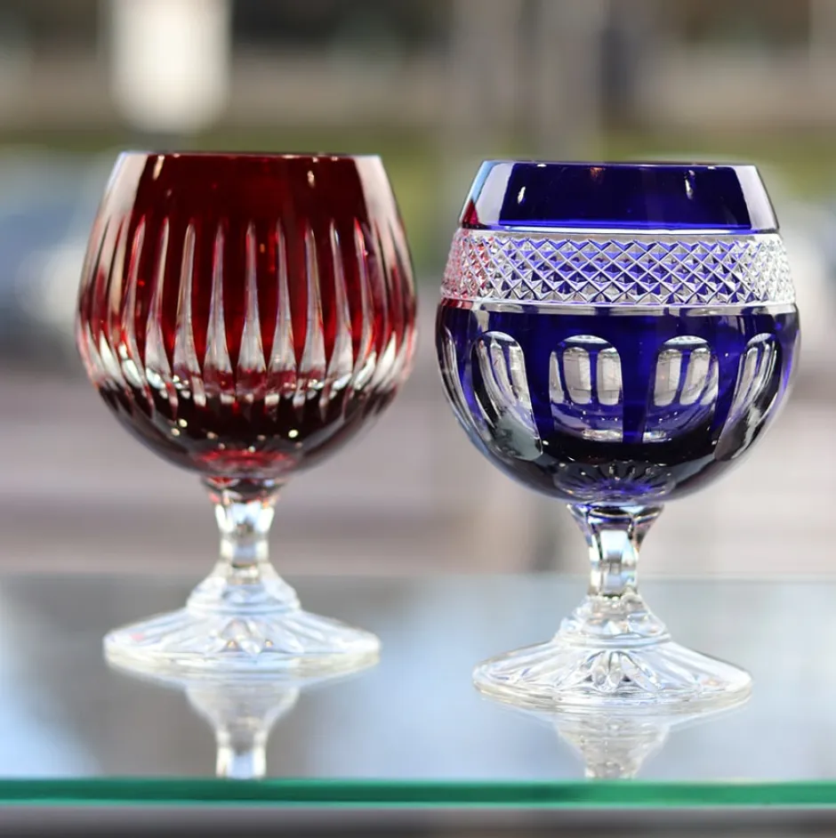 6 verres cognac cristal couleur mireille Art De La Table|Verre À Pied