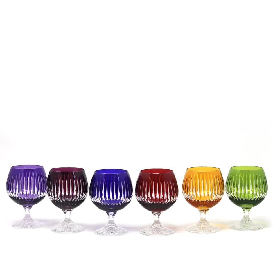 Sale 6 verres cognac cristal couleur timeless Art De La Table|Verre À Pied