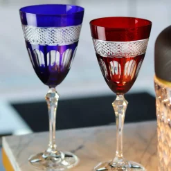Outlet 6 verres cristal couleur mireille n°3 Verre Cristal Couleur|Verre En Cristal Taillé