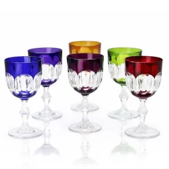 Clearance 6 verres cristal couleur nicole n°3 Art De La Table|Coffrets Verres Cristal
