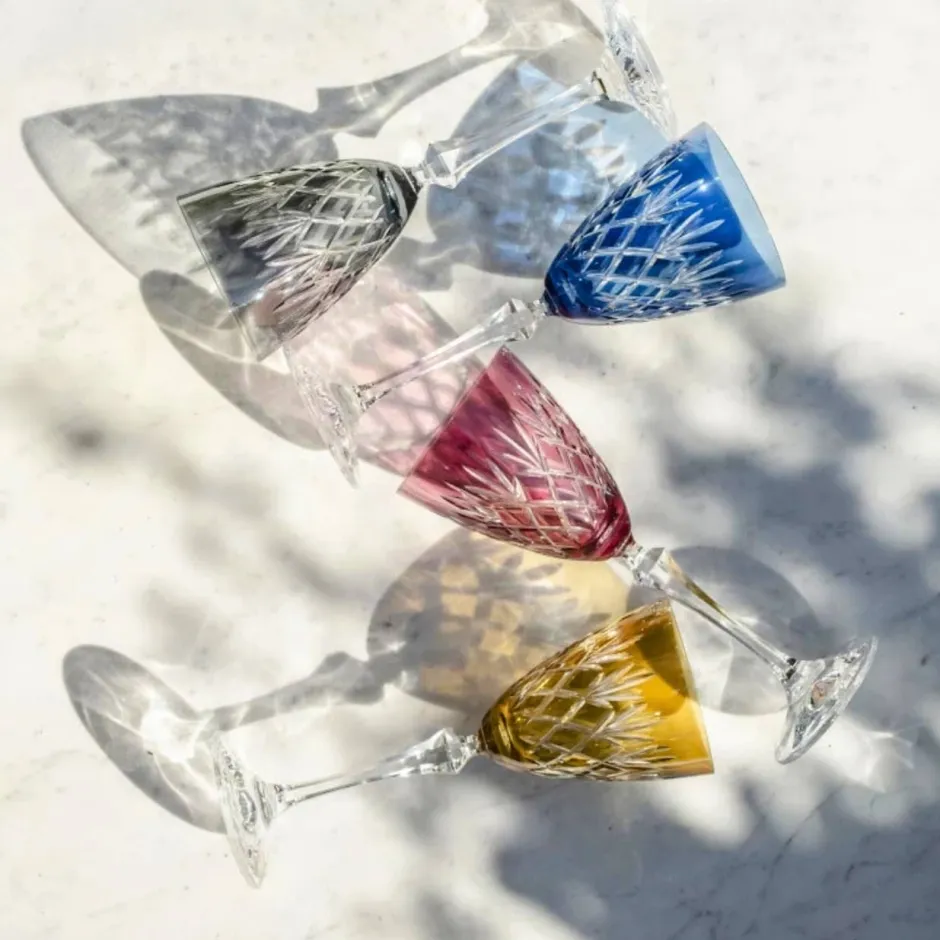 Hot 4 verres vin couleur Royal Art De La Table|Verre À Vin