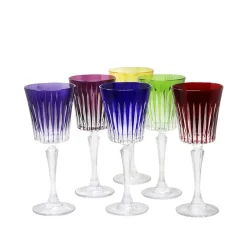 Hot 6 verres vin rouge cristal n°2 timeless couleurs Art De La Table|Verre À Eau