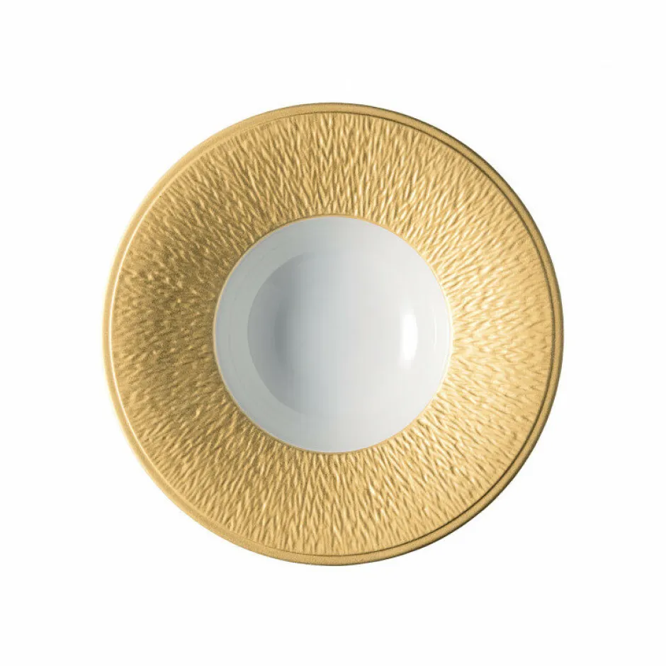 Outlet Assiette creuse à aile gravée 22 cm Minéral or Raynaud Art De La Table|Assiette Céramique