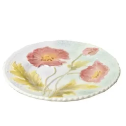 Online Assiette dessert coquelicot barbotine Lunéville|Assiette Céramique