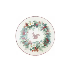 New Assiette pain roses des neiges Lunéville|Assiette Céramique