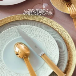 Outlet Assiette plate à aile gravée 32 cm Minéral or Raynaud Art De La Table|Assiette Céramique