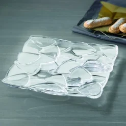 Online Assiette ronde cristal pétale Assiettes Cristal|Art De La Table