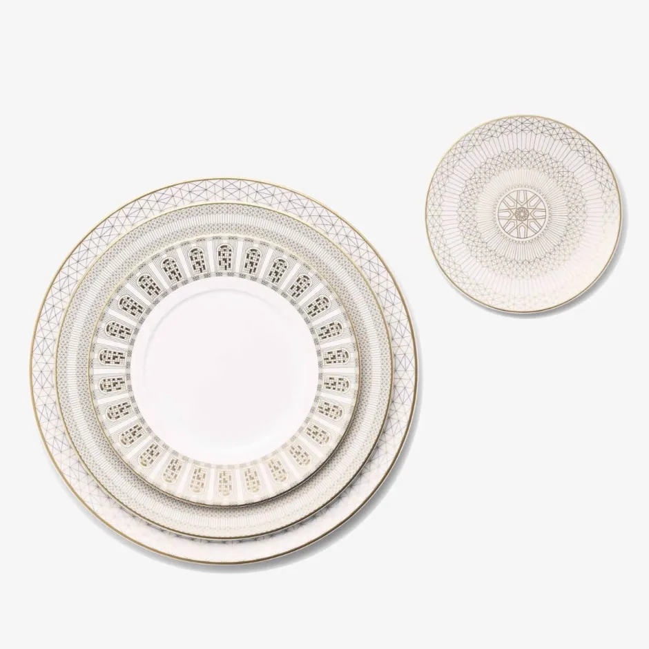 Clearance Assiettes à dîner Arcadia or & platine Baccarat x2 Art De La Table|Assiette Céramique