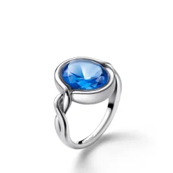 Best Bague croisé cristal bleu baccarat Bijoux|Colliers Cristal