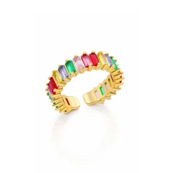 Hot Bague réglable arc-en-ciel Bagues Cristal|Bagues