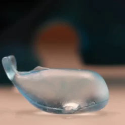 Hot Baleine pm bleu clair daum Animaux Cristal|Bestiaire