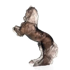 New Balthazar gris rose cheval daum Animaux Cristal|Editions D’Art