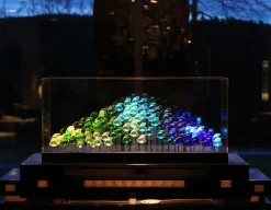 Discount Base aquarium 100 poissons lalique + cloche Sculptures Et Figurines|Bestiaire