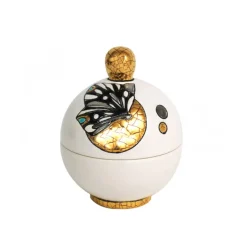 Boîte boule Mrs Butterfly Émaux de Longwy Coupes & Photophores|Photophores, Bougeoirs Cristal