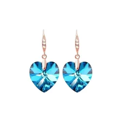 Hot Boucles d’oreilles cristal cœur bleu clair Boucles D’Oreilles Cristal|Boucles D’Oreilles