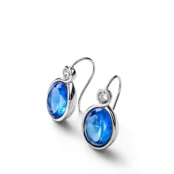 Boucles d’oreilles croisé argent baccarat Bijoux|Colliers Cristal