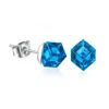 Online Boucles d’oreilles cube bleu cristal Boucles D’Oreilles Cristal|Boucles D’Oreilles
