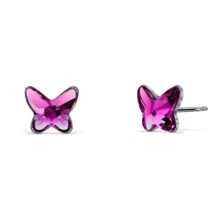 Online Boucles d’oreilles papillon violet cristaux swarovski® Boucles D’Oreilles Cristal|Boucles D’Oreilles