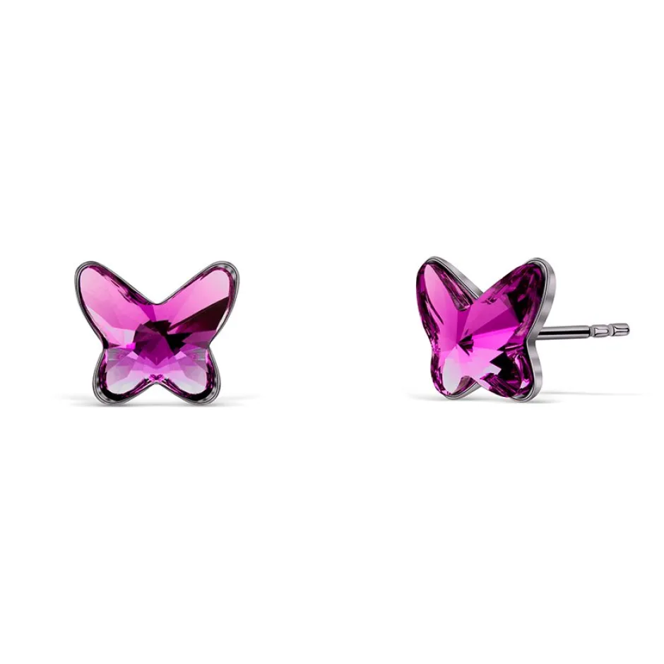 Online Boucles d’oreilles papillon violet cristaux swarovski® Boucles D’Oreilles Cristal|Boucles D’Oreilles