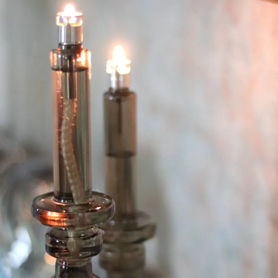 Hot Bougeoir lampe à huile champagne Coupes, Coupelles Et Photophores|Lampes Cristal