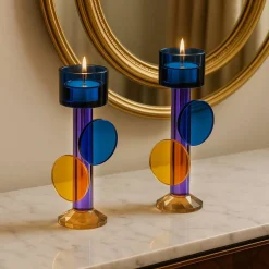 Best Bougeoirs Rivoli 1927 X2 Coupes, Coupelles Et Photophores|Photophores, Bougeoirs Cristal