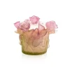 Sale Bougie roses passion daum GM Photophores, Bougeoirs Cristal