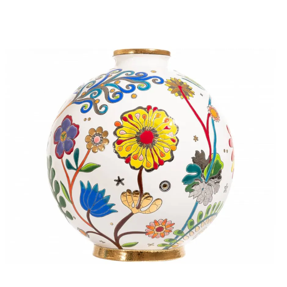 Outlet Boule coloniale Extravaganza Émaux de Longwy Éditions D’Art Cristal|Vases & Boules