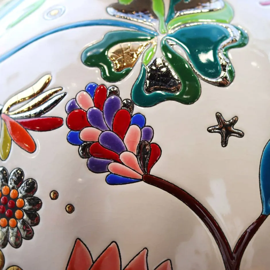 Outlet Boule coloniale Extravaganza Émaux de Longwy Éditions D’Art Cristal|Vases & Boules