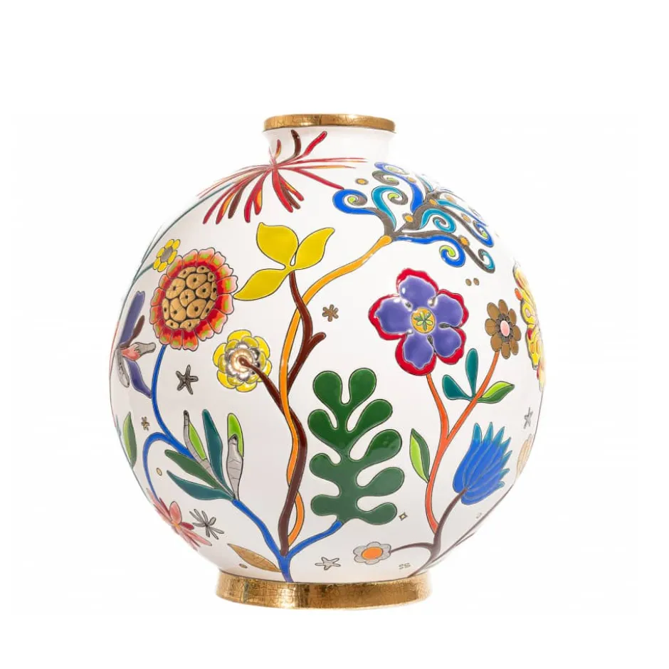Outlet Boule coloniale Extravaganza Émaux de Longwy Éditions D’Art Cristal|Vases & Boules