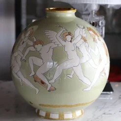 Best Boule coloniale Gymnasium Émaux de Longwy Vase Céramique|Éditions D’Art Cristal