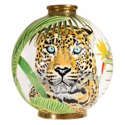 New Boule coloniale Vale Do Javari Émaux de Longwy Vase Céramique|Éditions D’Art Cristal